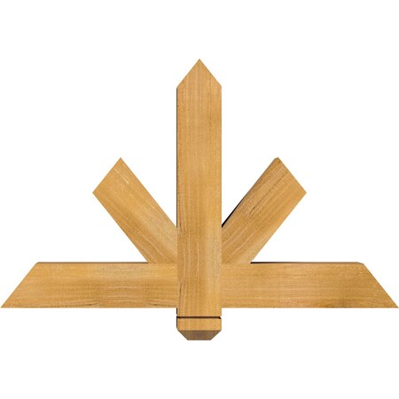 Ekena Millwork Kennewick Rough Sawn Timber Gable Bracket, Western Red Cedar, 36"W x 23"H x 4"D x 4"F, 15/12 Pitch GBW036X23X0404KEN00RWR